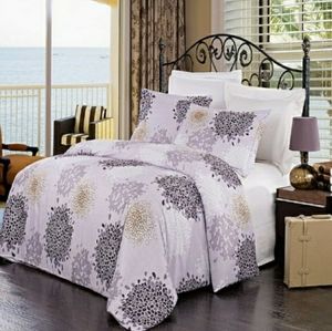 Queen ultra-soft brushed lavender & purple duvet